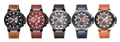 Stevvex ST1N600MK men's casual waterproof watch set with luminous hands and colorful straps on Tampa Home & Garden Store