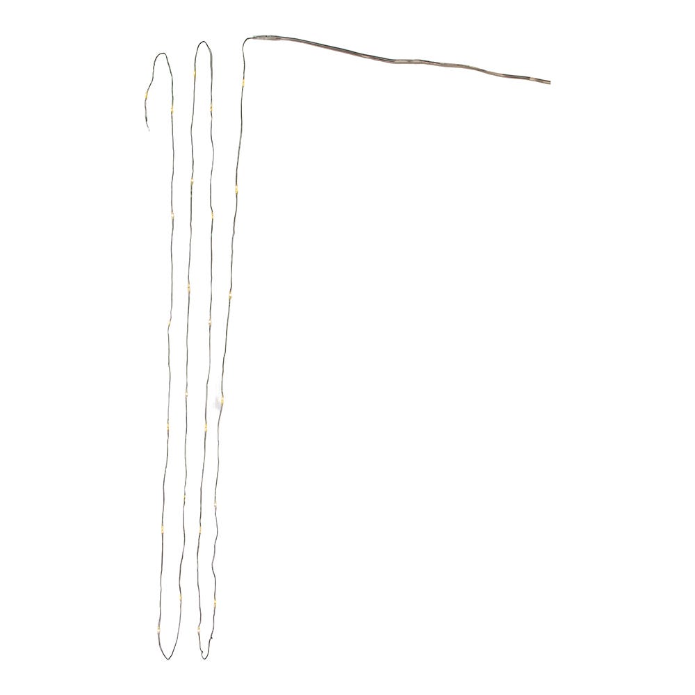 Juego de luces LED de hadas de 10 pies con cable verde, 25 luces, color blanco cálido, que funcionan con pilas