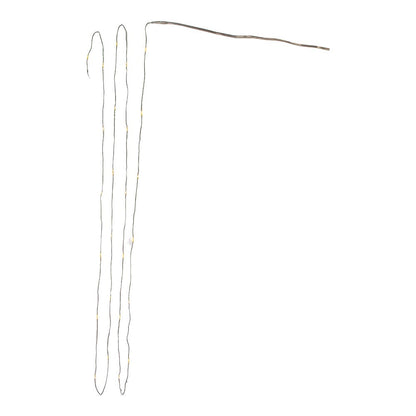 Juego de luces LED de hadas de 10 pies con cable verde, 25 luces, color blanco cálido, que funcionan con pilas