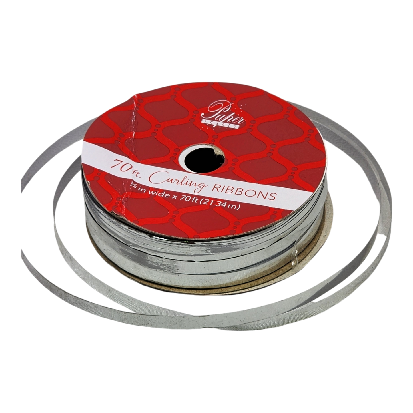 Cinta para rizar de 1/8 de pulgada - 70 pies de largo - Plateada