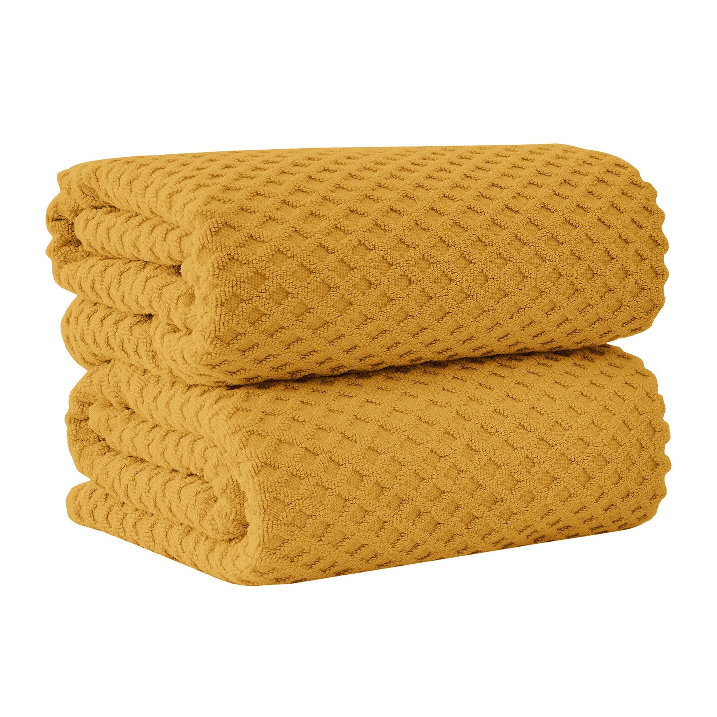 Cotton Diamond Waffle Weave Bath Towel Set