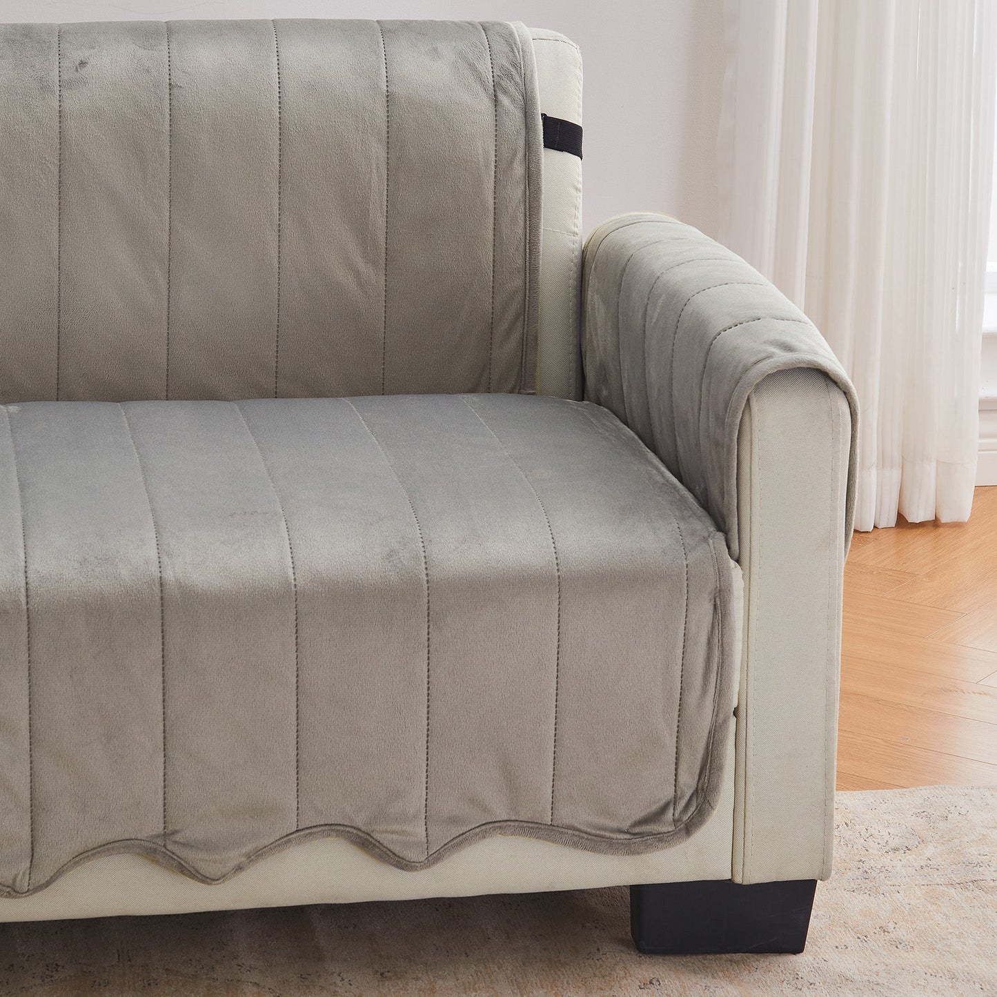 Velvet Furniture Protector And Elastic Cover