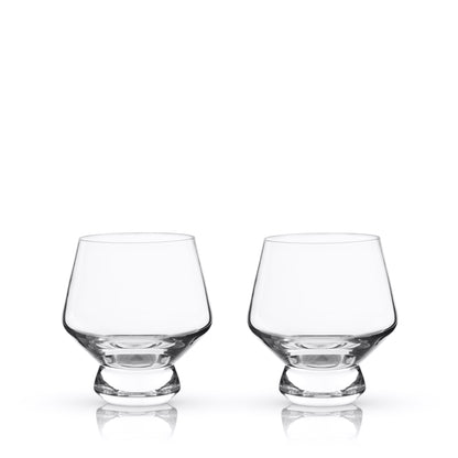 Raye Footed Crystal Punch Glasses Set Of 2