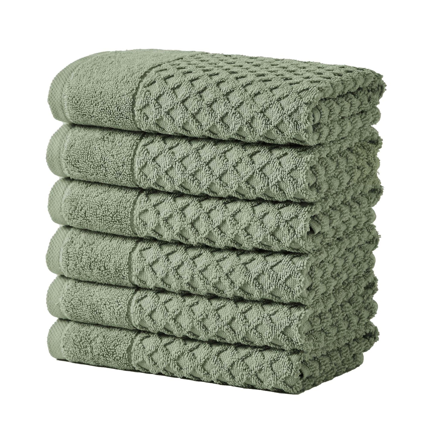 Cotton Diamond Waffle Weave Bath Towel Set