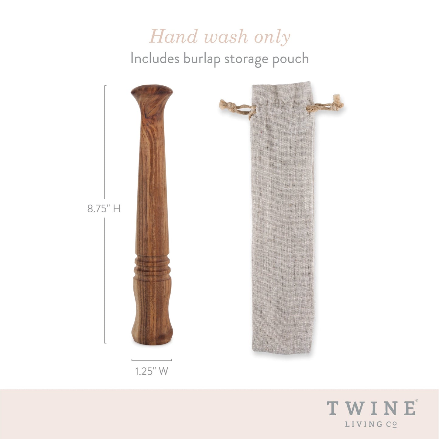 Acacia Wood Muddler and Craft Classic Juleps