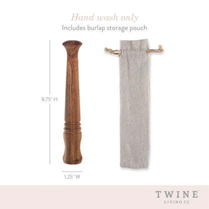 Acacia Wood Muddler and Craft Classic Juleps