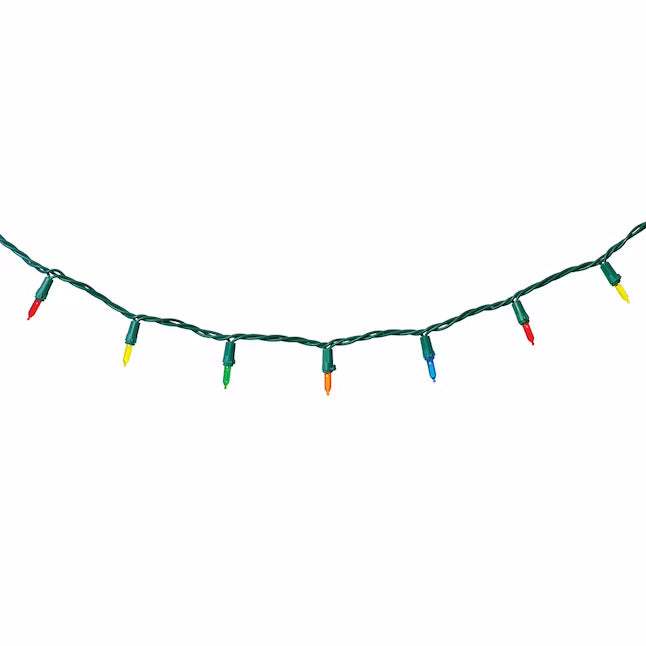 Guirlande lumineuse de Noël à DEL multicolores de 100 ampoules et 7,5 m (24,7 pi), à brancher, à alimenter