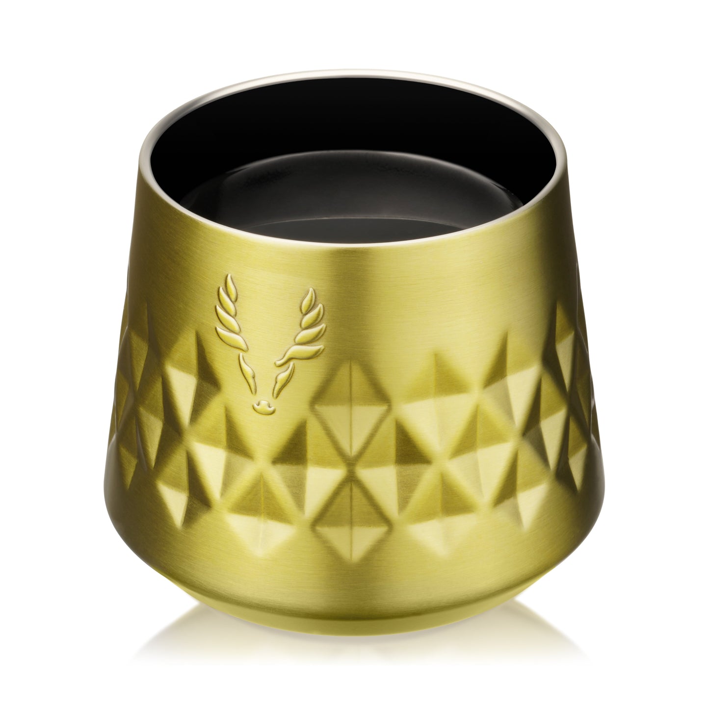 a Paragon Gold and Stainless Whiskey Taster Mug