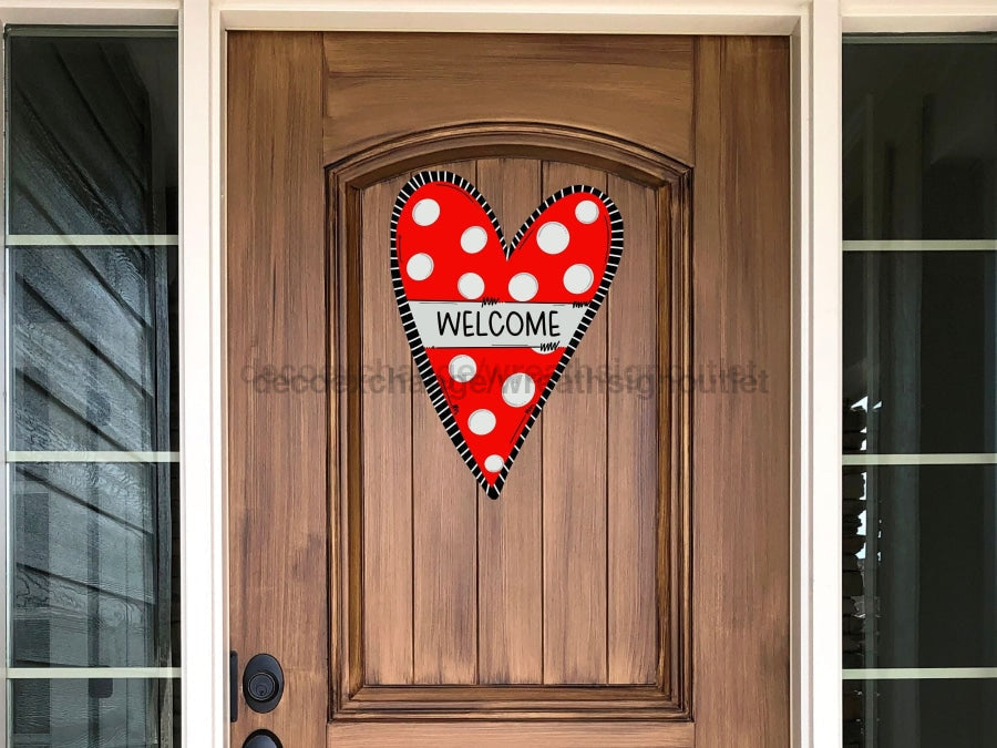 Letrero de San Valentín, Letrero de Corazón, Bienvenida de San Valentín, letrero de madera, DECOE-W-274, Colgador de Puerta de 22"