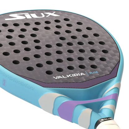 Valkyrie Elite padel racket by Siux USA in turquoise frame with black hitting surface on Tampa Home & Garden Store