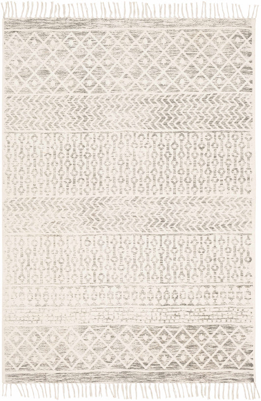 Tapis en coton tissé à la main Valyermo Beige - Liquidation