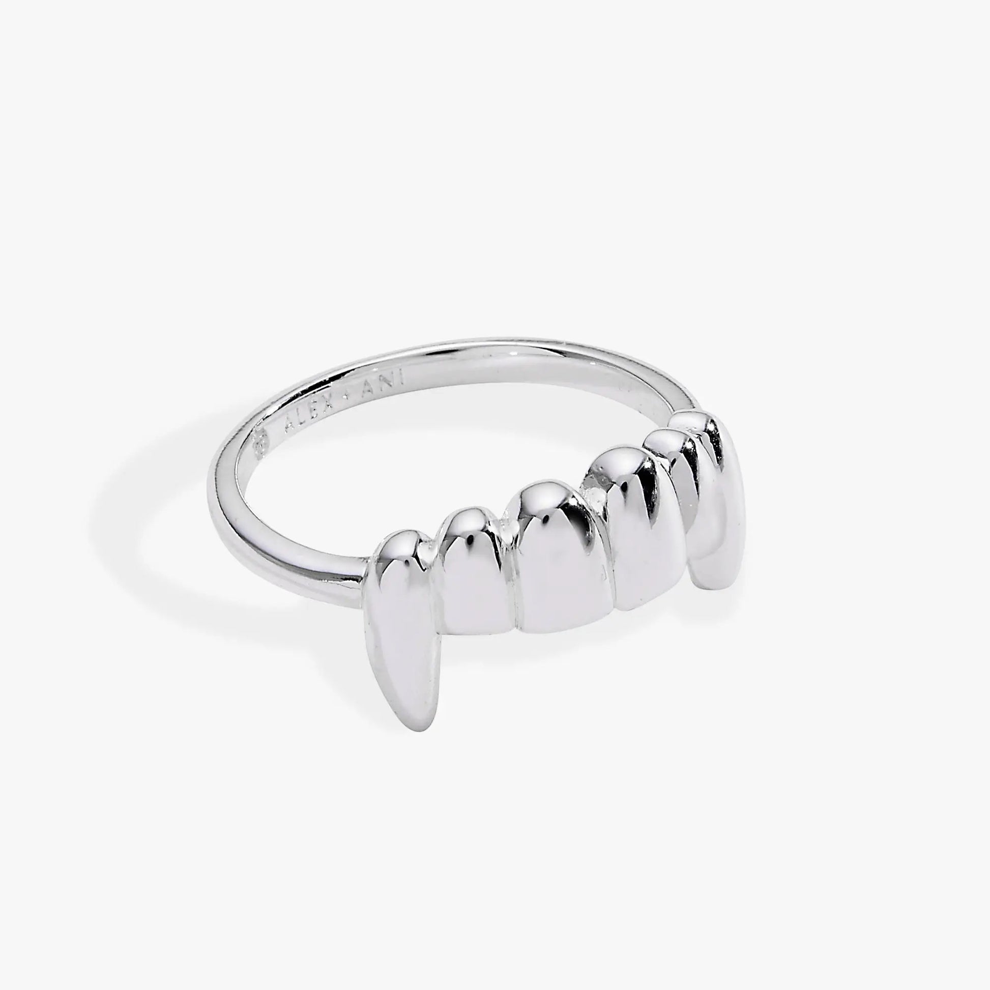 Vampire Teeth Fangs Ring, silver-toned metal with fang-shaped top detailing, by ALEX AND ANI on Tampa Home & Garden Store
