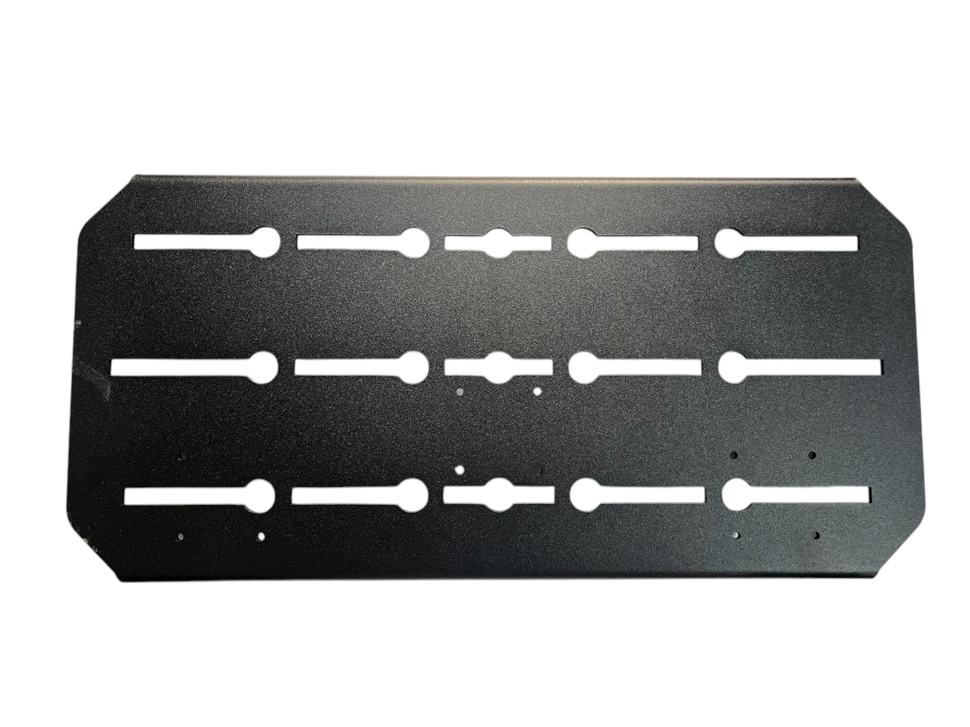 Avatar Modular Massif Molle Panel mount in black metal with horizontal slot array on Tampa Home & Garden Store