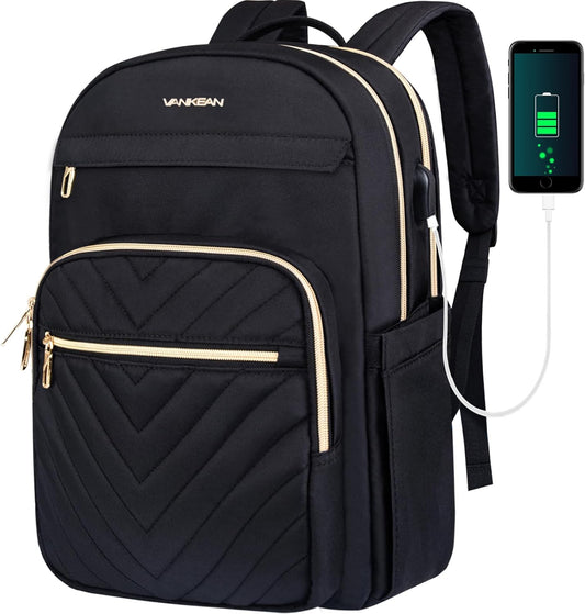 Waterproof Laptop Backpack 15.6 Inch with USB Charging Port Travel Bag - Tampa Home & Garden Store