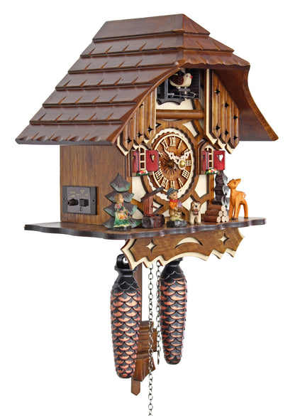 La casa con entramado de madera - HerrZeit de Adolf Herr Reloj de cuco de cuarzo