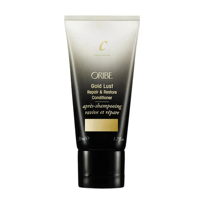 Oribe Gold Lust Repair & Restore Conditioner tube with ivory-black packaging and black cap on Tampa Home & Garden Store
