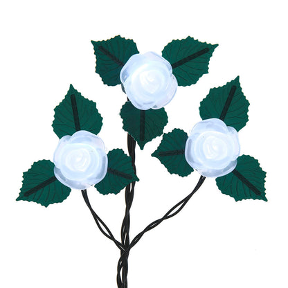 Juego de luces LED de 10 luces en color blanco frío con efecto rosa esmerilado