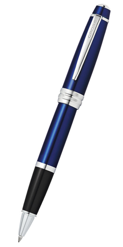 Bailey™ Blue Lacquer Rollerball Pen by A.T. Cross with silver clip on Tampa Home & Garden Store