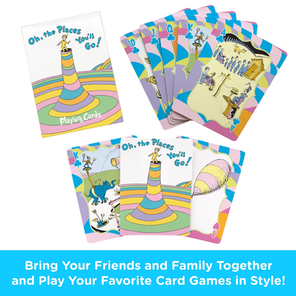 Oh The Places You'll Go Playing Cards deck by The Country Christmas Loft, colorful illustrated card set on Tampa Home & Garden Store