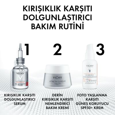 Vichy skincare trio: serum, facial cream, and Capital Soleil SPF50+ tinted sunscreen 40ml on Tampa Home & Garden Store