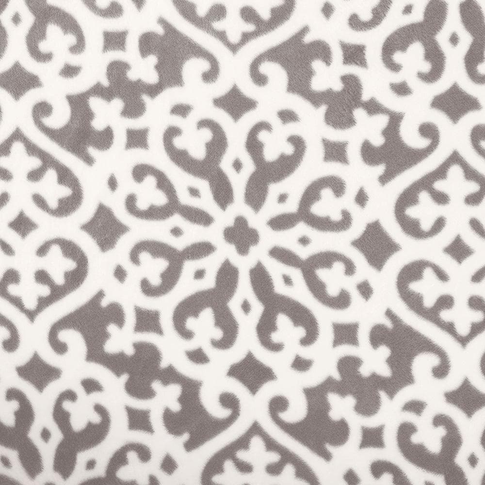 Velvet Stretch Slipcover Gale Collection gray damask pattern by Great Bay Home on Tampa Home & Garden Store