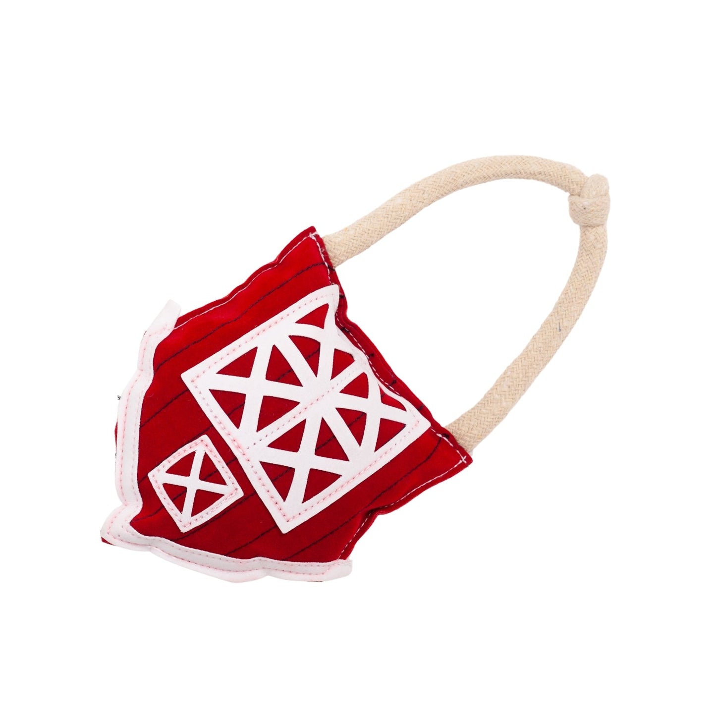 Jouet à mâcher pour chien Country Living en similicuir rouge en forme de grange – Sûr, durable et non toxique