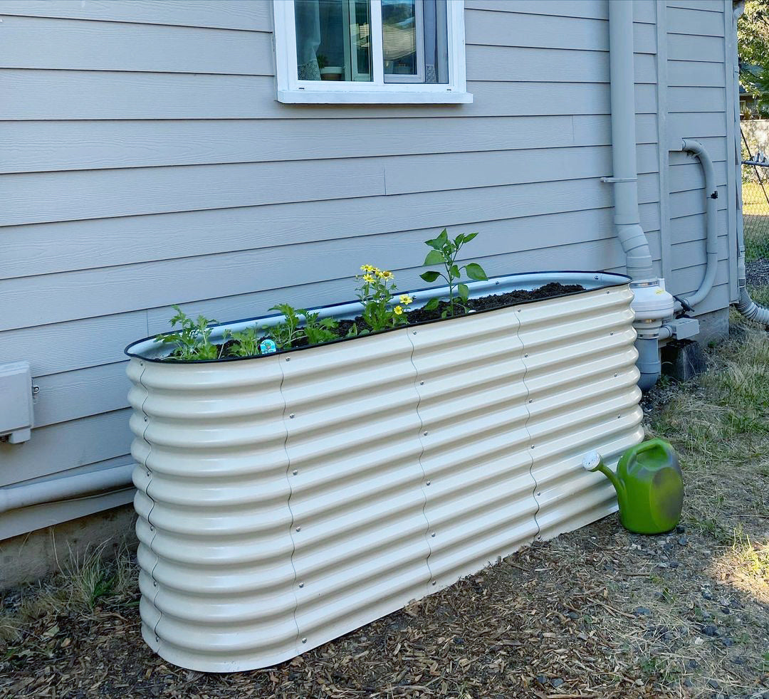 32" Tall Midsize Raised Garden Bed 6 in 1 Modular Metal