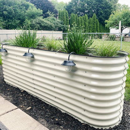 Grand lit de jardin surélevé 9 en 1 en métal modulaire de 32 po de hauteur