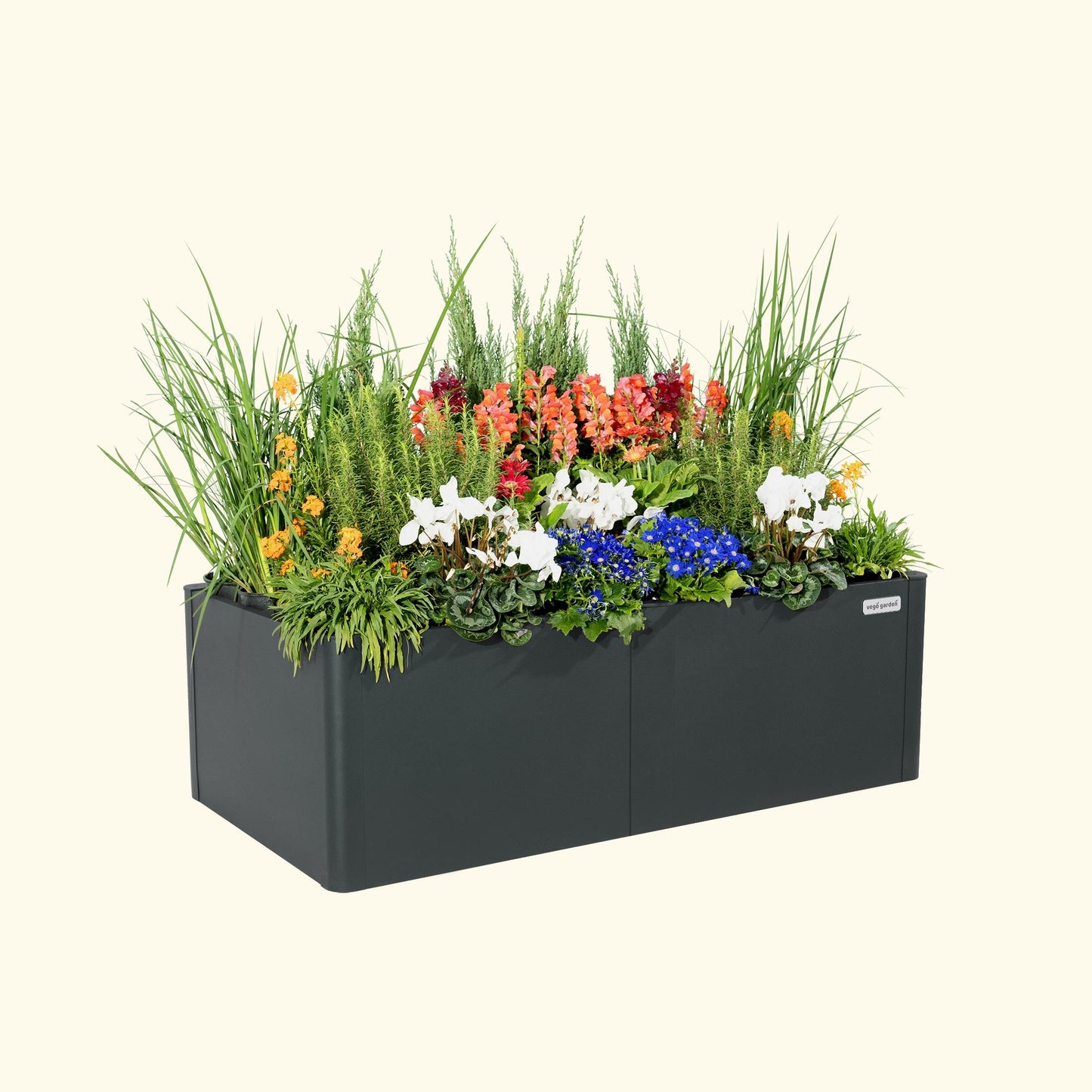 17" Tall 27" x 53" Modern Raised Garden Bed | Steel