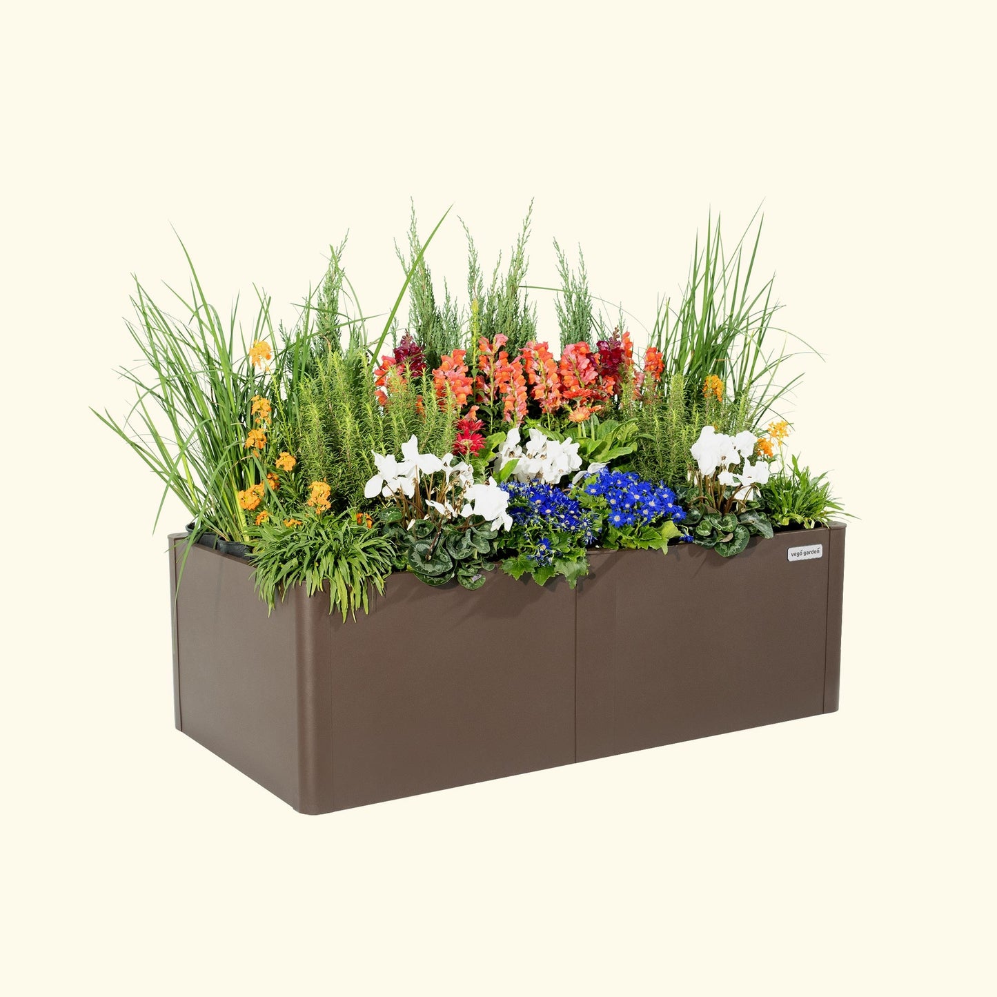 17" Tall 27" x 53" Modern Raised Garden Bed | Steel