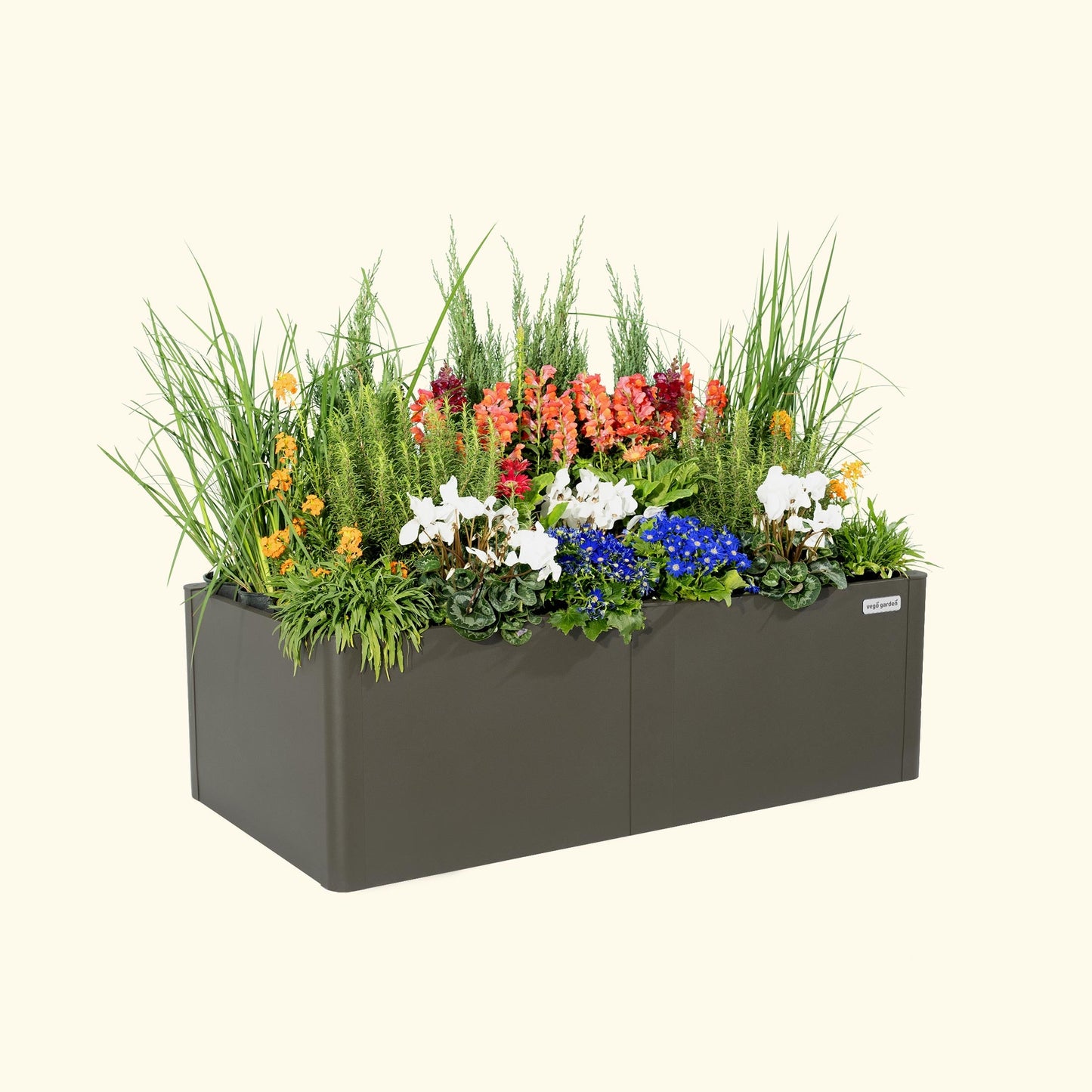 17" Tall 27" x 53" Modern Raised Garden Bed | Steel