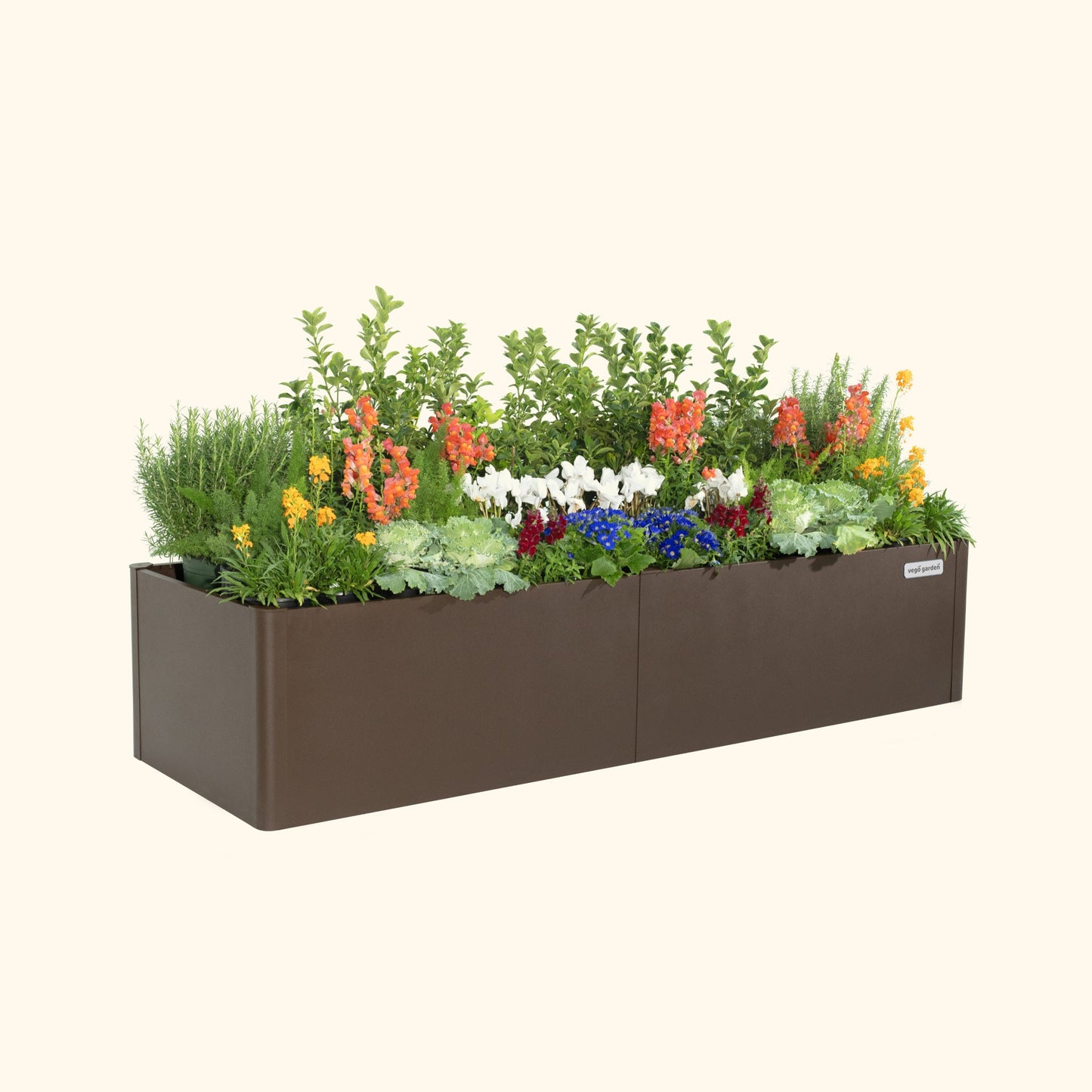 17" Tall 27" x 83" Modern Raised Garden Bed | Metal