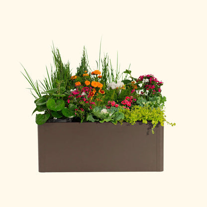 17" Tall Modern Raised Garden Bed 42" x 42" Metal