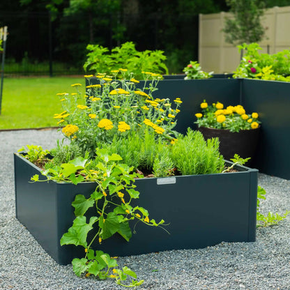 Tall Modern Pro Metal Raised Garden Bed 42x42
