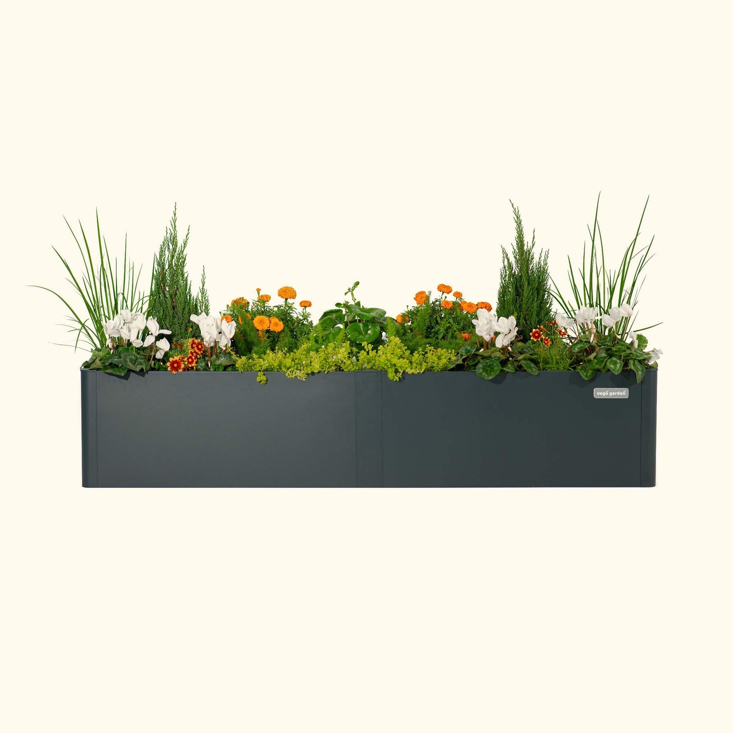 17" Tall Large Modern Raised Garden Bed 42" x 83" Metal