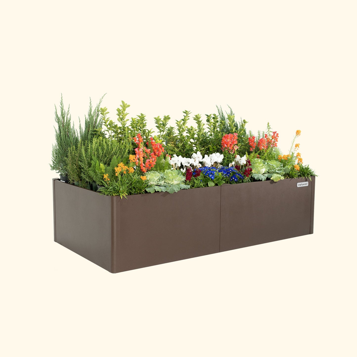 17" Tall Large Modern Raised Garden Bed 42" x 83" Metal