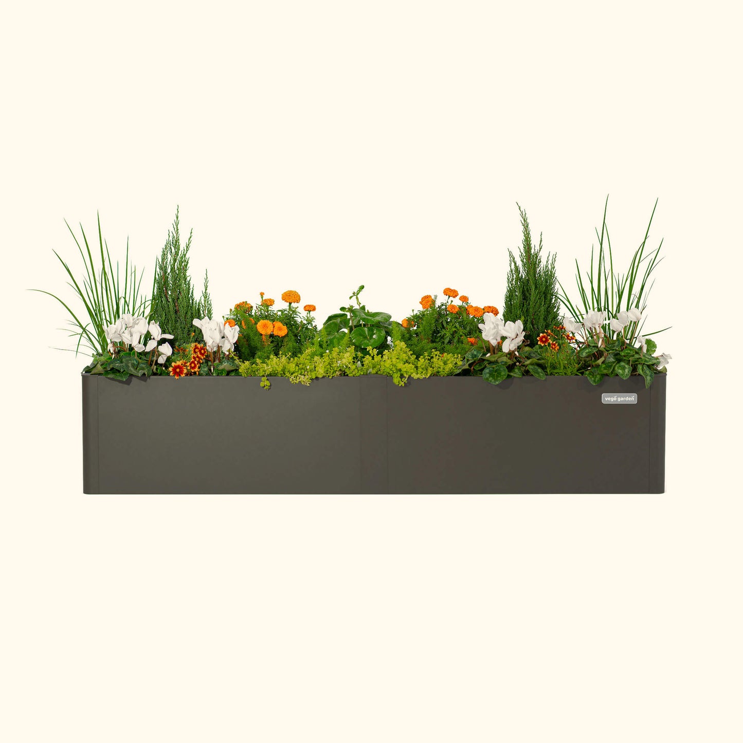 17" Tall Large Modern Raised Garden Bed 42" x 83" Metal