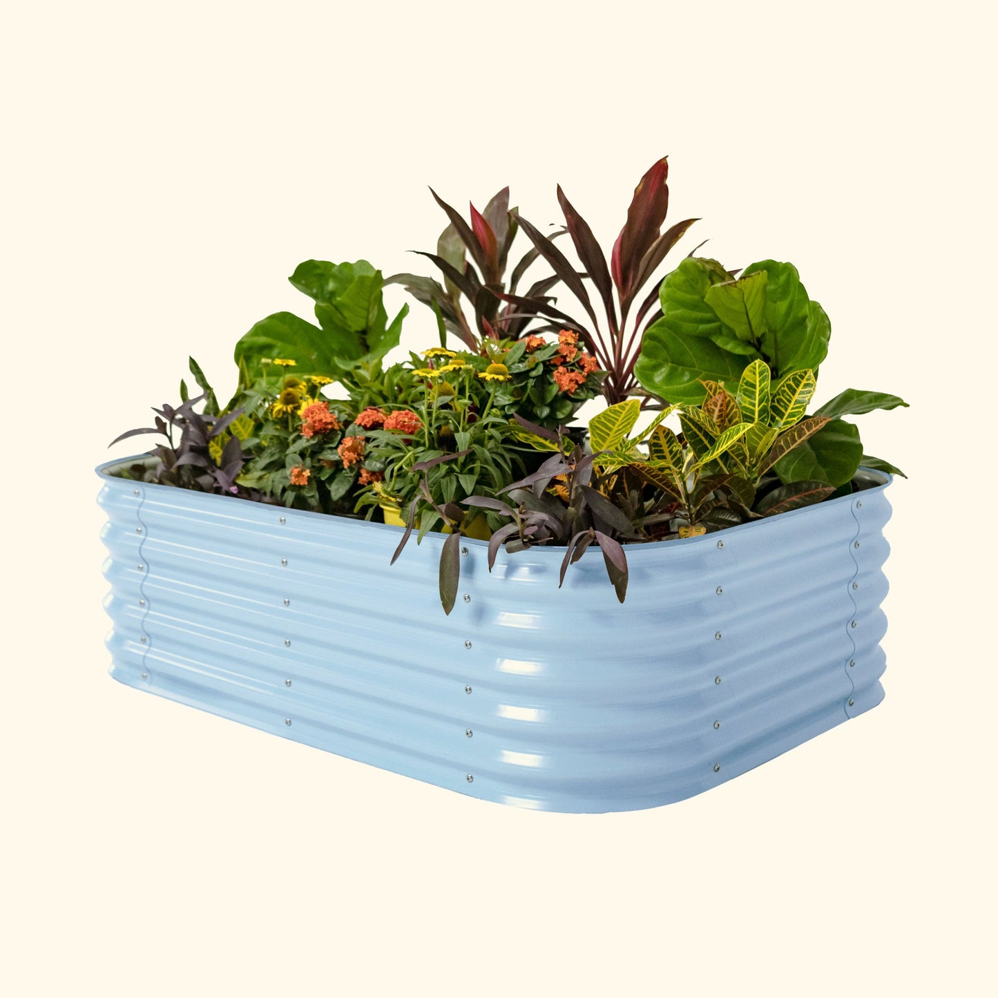 17" Tall Raised Garden Bed Midsize 6 in 1 Modular Metal