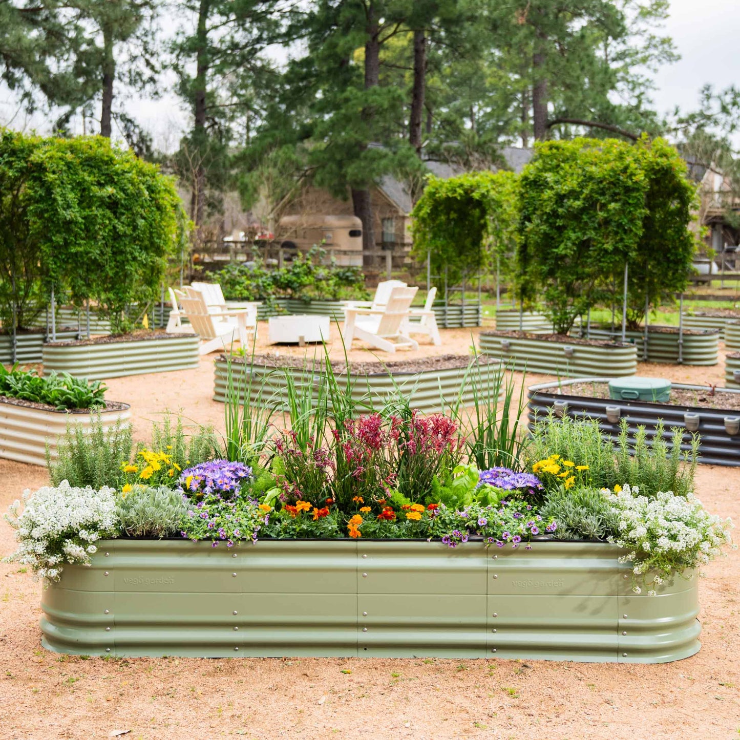 17" Tall Large Novel Metal Raised Garden Bed Modular 9 in 1