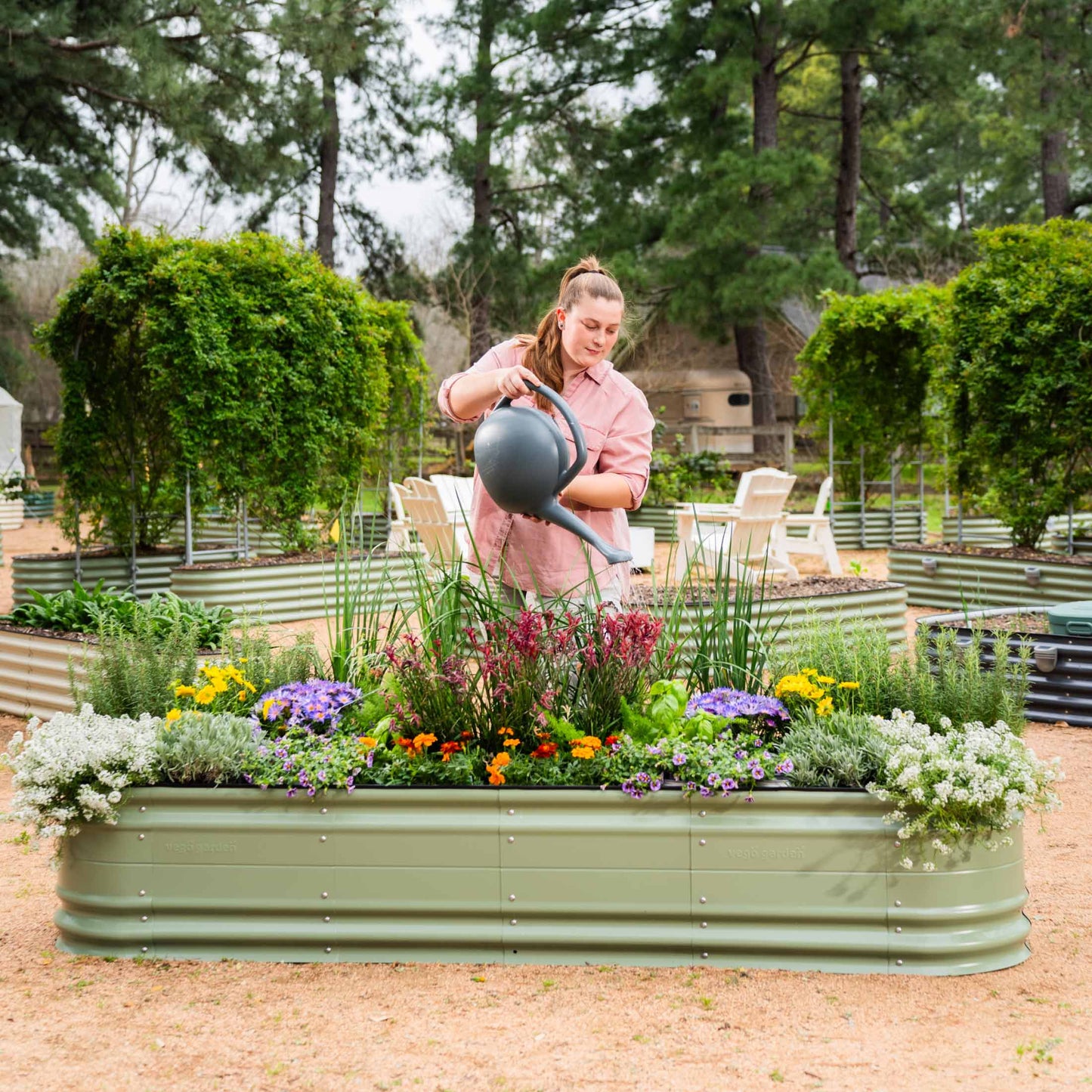 17" Tall Large Novel Metal Raised Garden Bed Modular 9 in 1