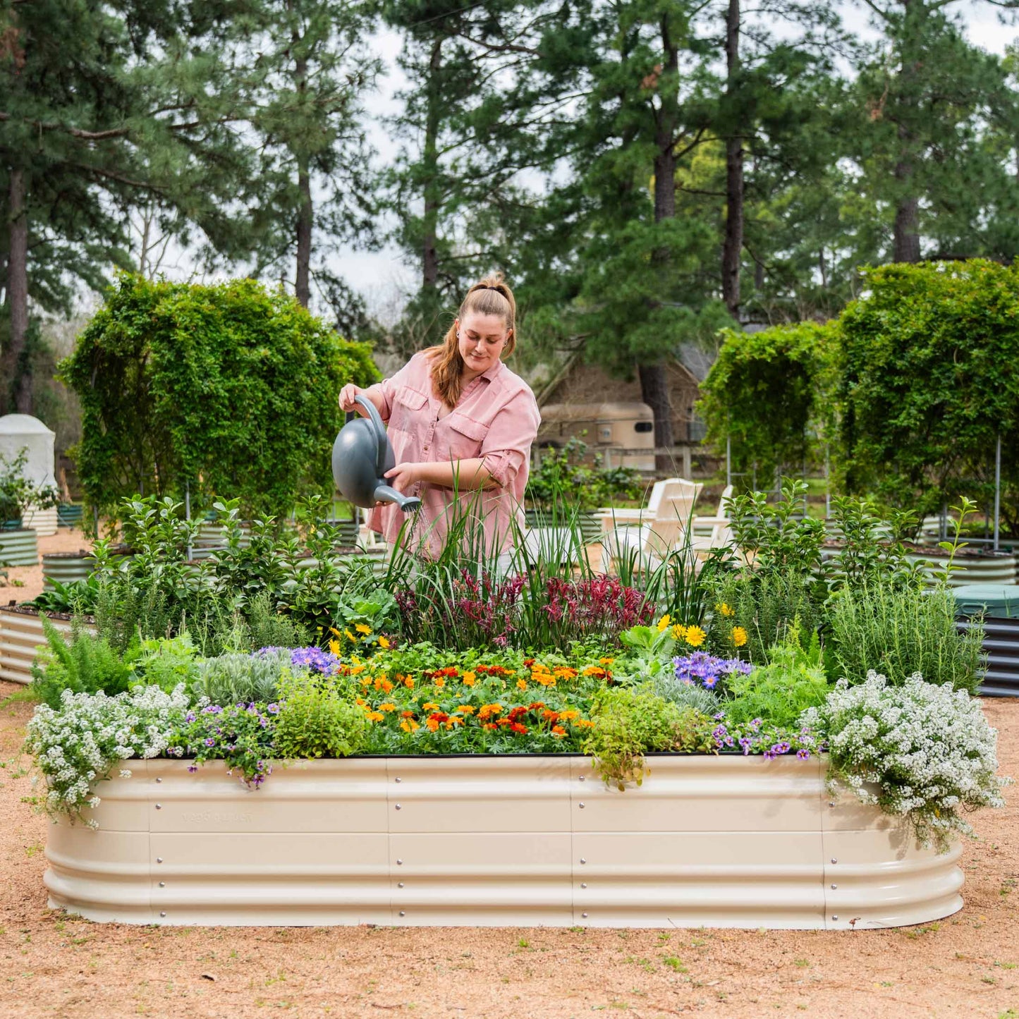 17" Tall Large Novel Metal Raised Garden Bed Modular 9 in 1