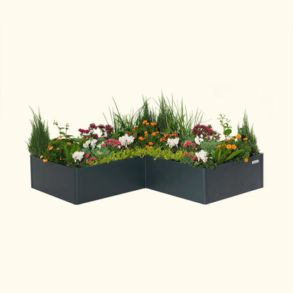 17 Inch Tall Modern Pro Raised Garden Bed L Shape