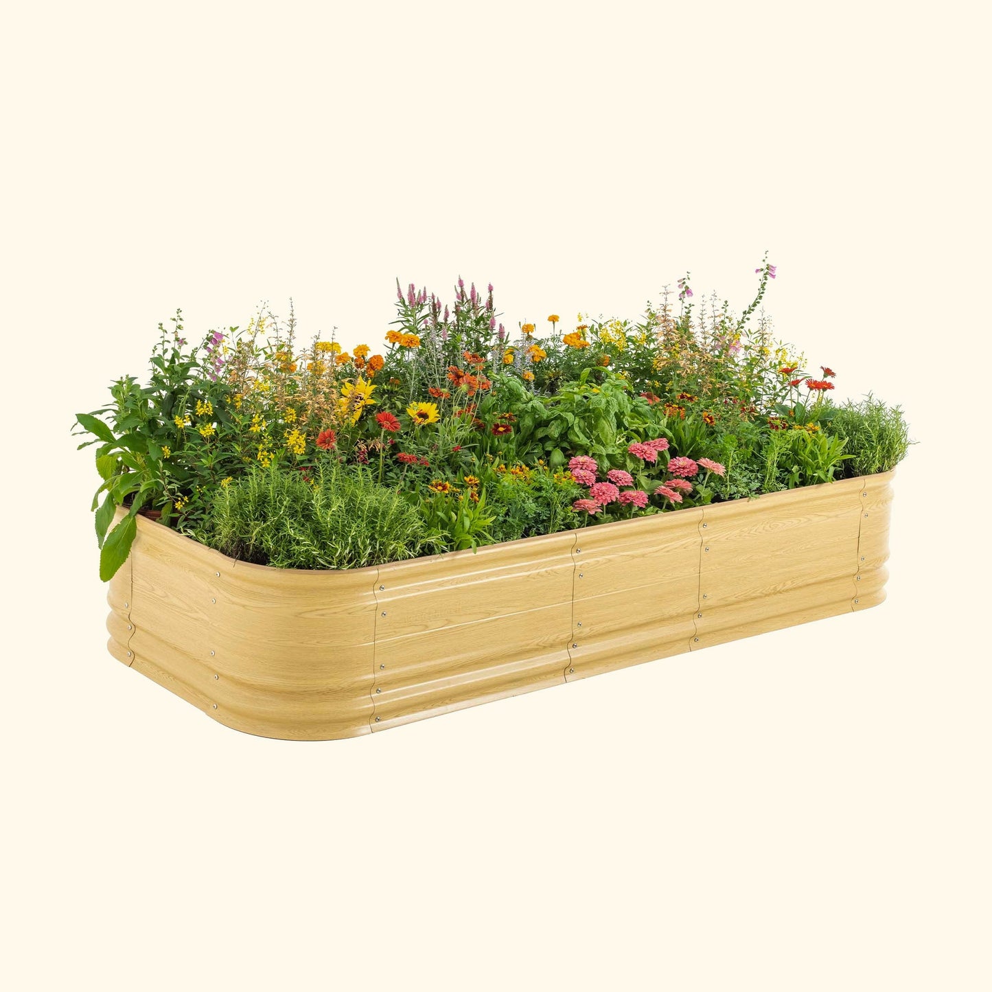 17" Tall Novel Raised Garden Bed Jumbo 10 in 1 Modular Metal