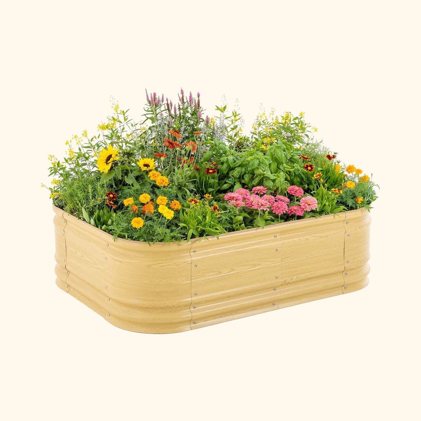 17" Tall Novel Raised Garden Bed Midsize 6 in 1 Modular Metal