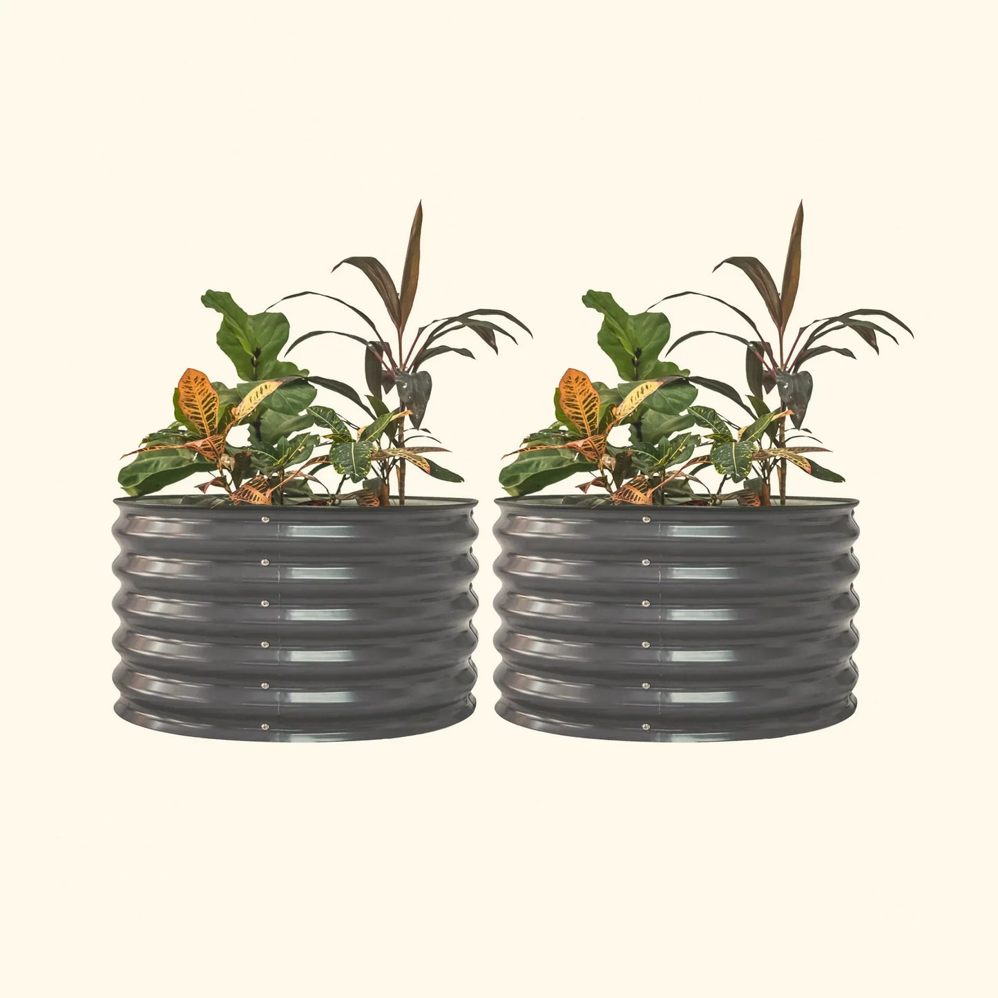 17" Tall Mini Round Garden Bed 30" Wide Two Pack