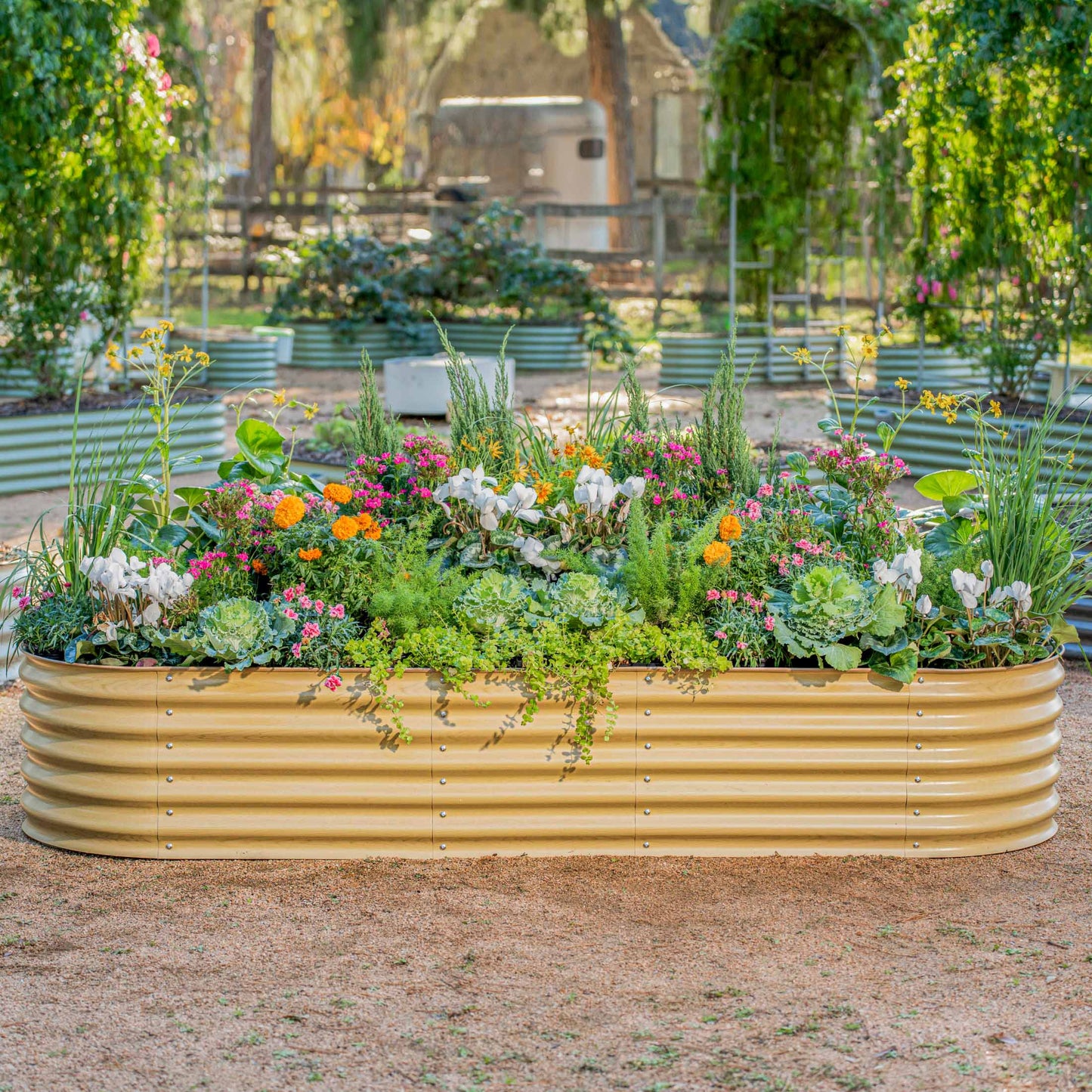 17" Tall Metal Raised Garden Bed Jumbo 10 in 1 Modular