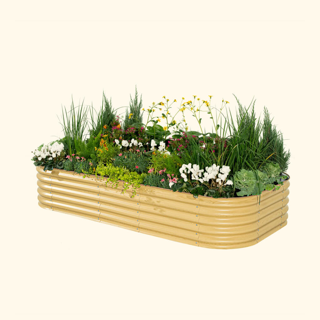 17" Tall Metal Raised Garden Bed Kit Jumbo 10 in 1 Modular