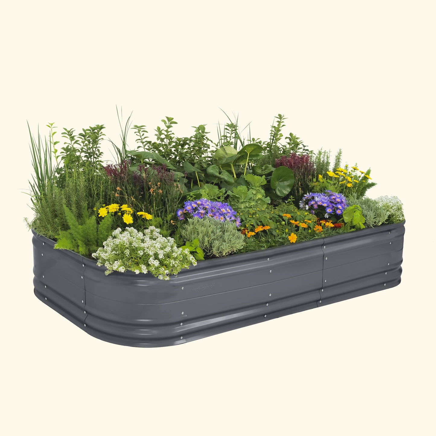 17" Tall Novel Raised Garden Bed Jumbo 10 in 1 Modular Metal