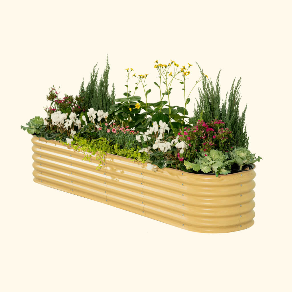 17" Tall Large Raised Garden Bed 9 in 1 Modular Metal