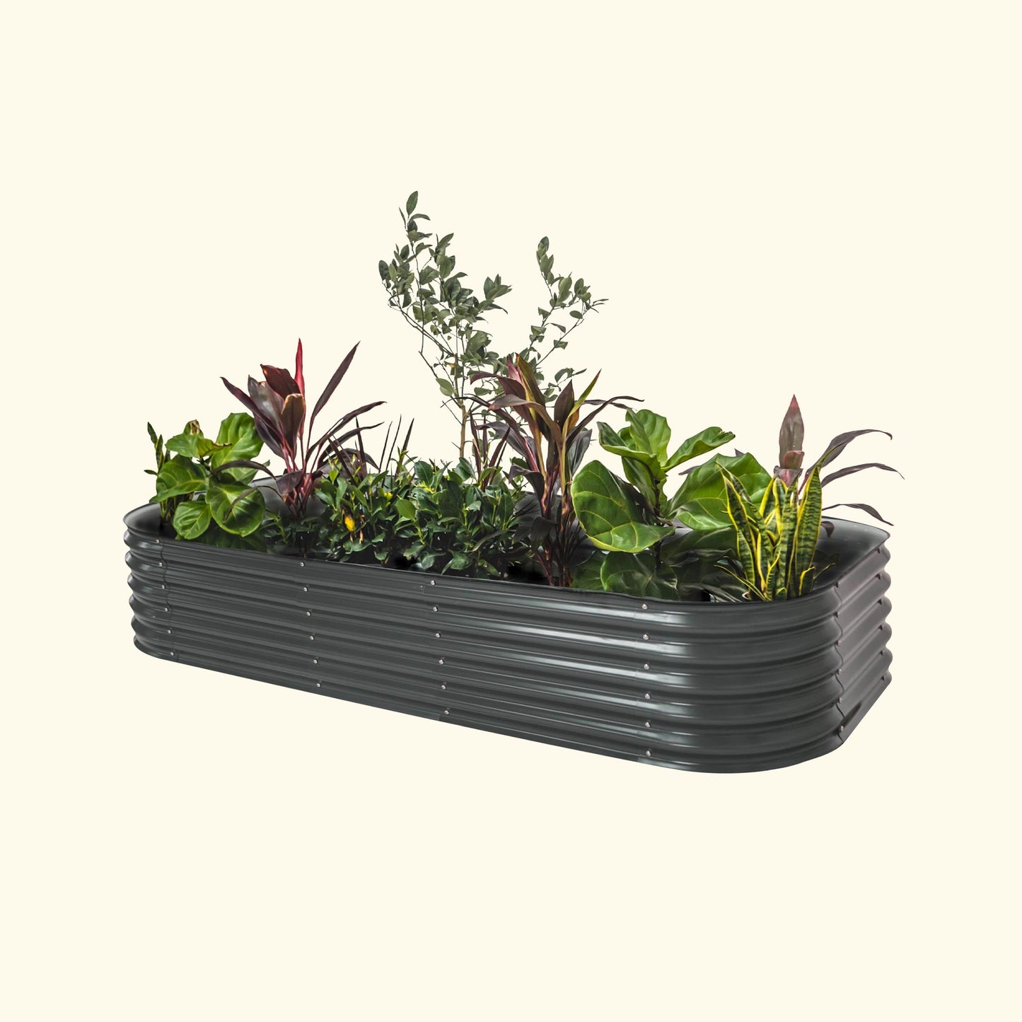 17" Tall Metal Raised Garden Bed Kit Jumbo 10 in 1 Modular